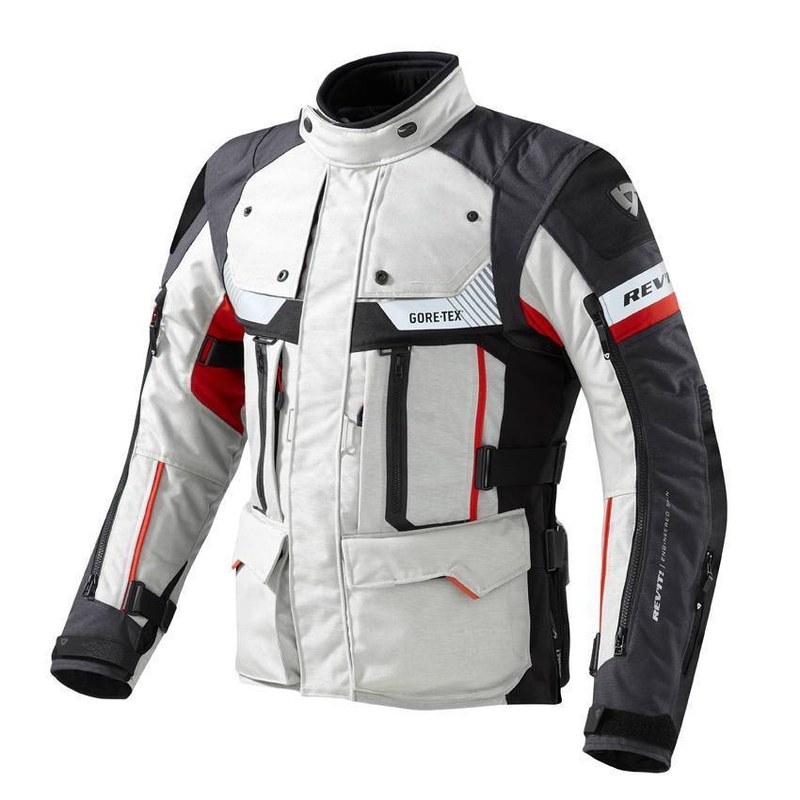 Jachetă pentru motociclete Revit Defender Pro GTX gri-roșu lichidare