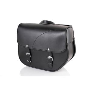 Leather saddlebag CUSTOMACCES SANT LOUIS AP0012N Negru