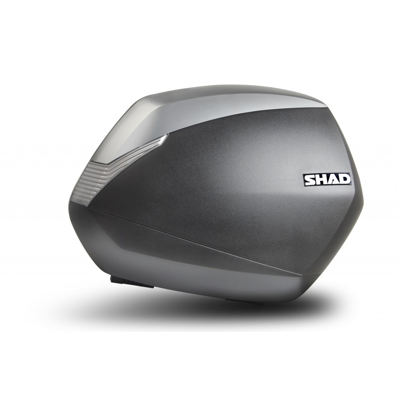 Cutii laterale cu capace colorate SHAD SH36 New titanium pereche cu premium lock