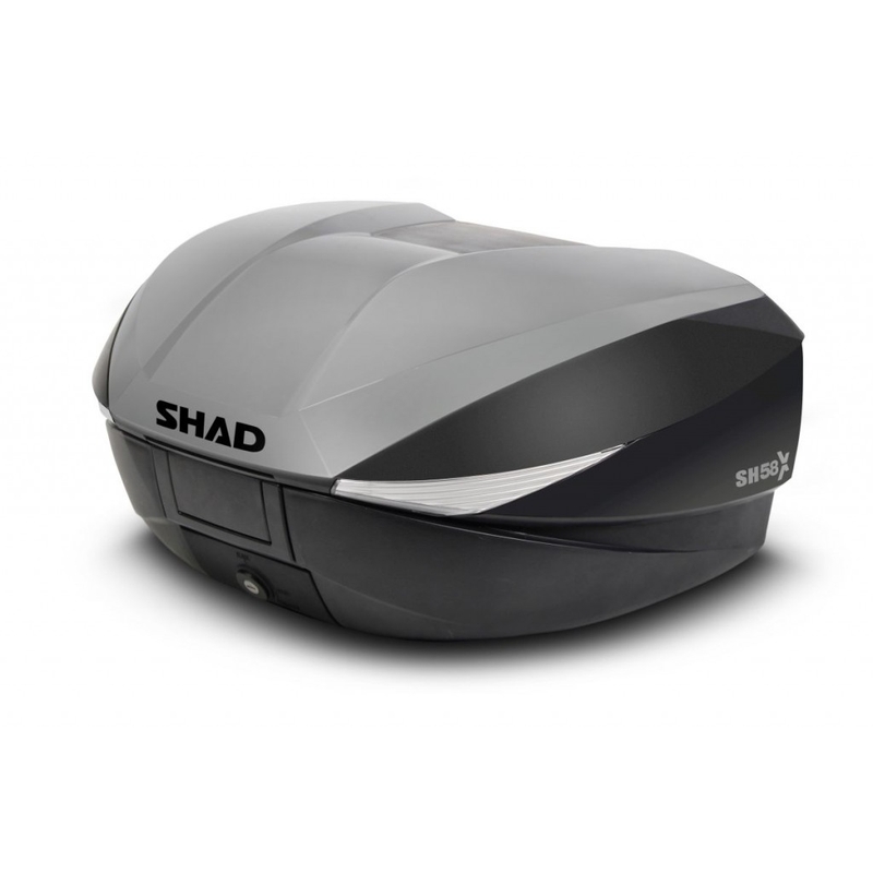 Top case cu capac colorat SHAD SH58X New titanium with PREMIUM lock
