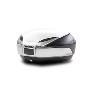 Top case cu capac colorat SHAD SH48 Alb with PREMIUM SMART lock