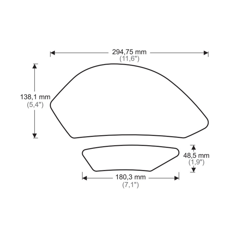 Tank side protectors PUIG ANTI-SLIP Negru