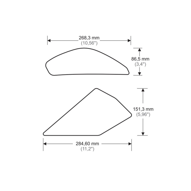 Tank side protectors PUIG ANTI-SLIP Negru