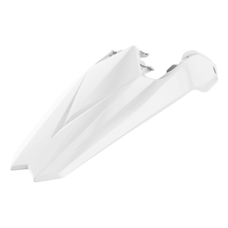 Rear fender + side panels POLISPORT Alb