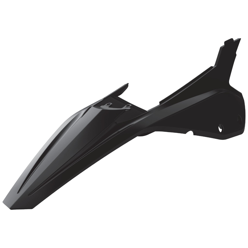 Rear fender + side panels POLISPORT Negru