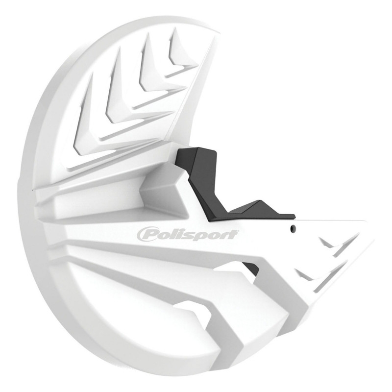Disc & bottom fork protector POLISPORT alb/negru pentru HONDA CRF 450 R 2010-2014, HONDA CRF 250 R 2010-2014