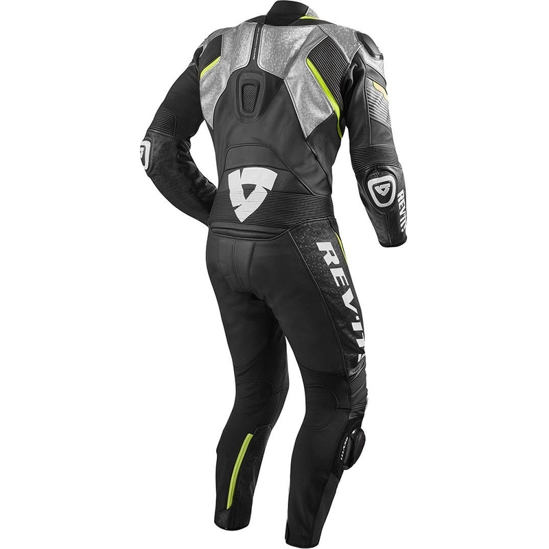 Salopetă dintr-o singură bucată Revit Spitfire argintiu-galben-fluo