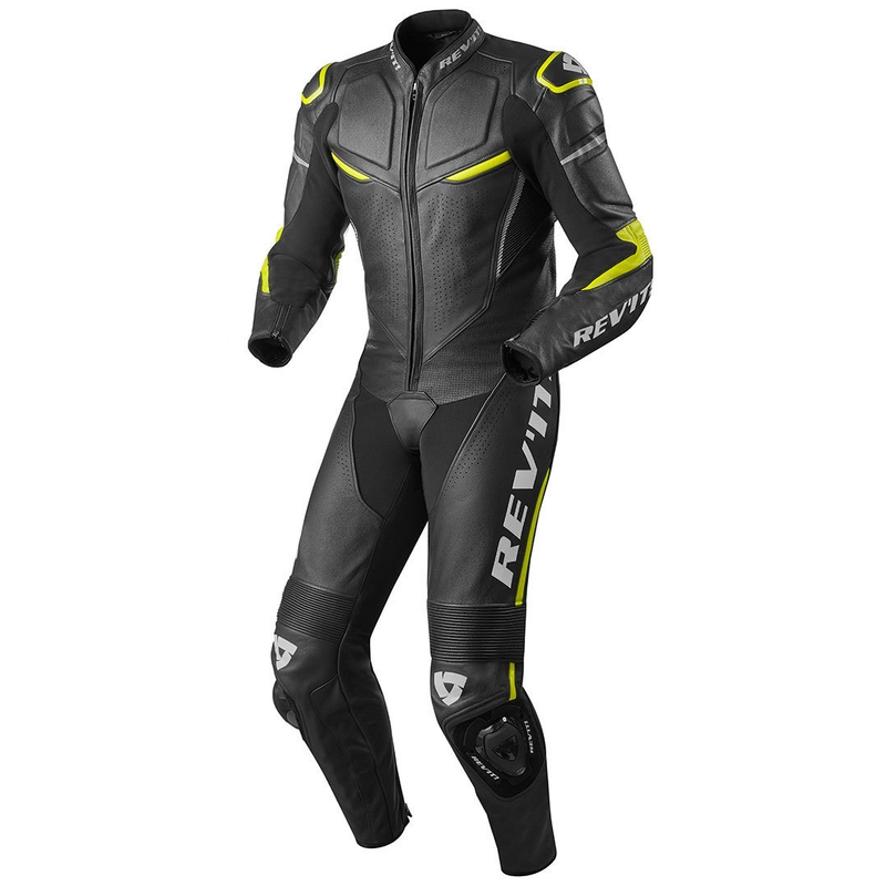 Salopetă dintr-o bucată Revit Masaru negru-galben-fluo
