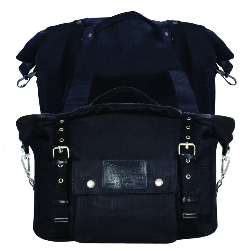 Pungi laterale Oxford Heritage Black 40l pentru motociclete