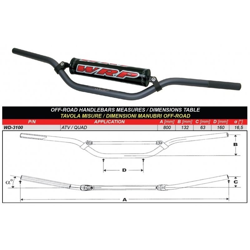 GHIDON WRP PRO-TECH ATV/QUAD Gri inchis