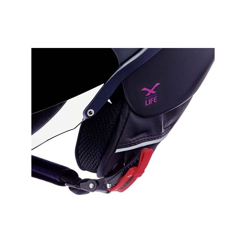 Casca de motocicletă Nexx X 60 Bastille Black and Pink Open Vânzare lichidare