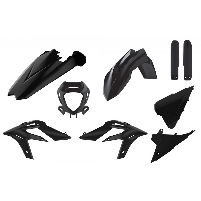 Kit plastice POLISPORT enduro Negru pentru BETA Xtrainer 250 2020-2022, BETA Xtrainer 300 2020-2022