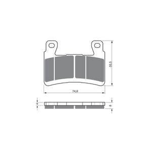 Placute de frana GOLDFREN 324 GP6