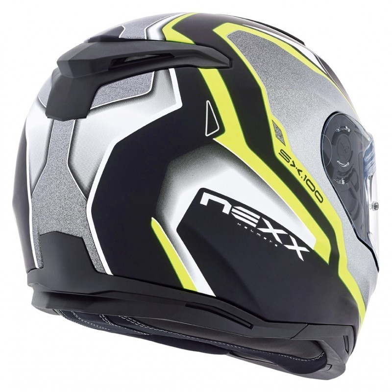 Cască de motocicletă Nexx SX 100 Blast negru-gri-fluo galben lichidare