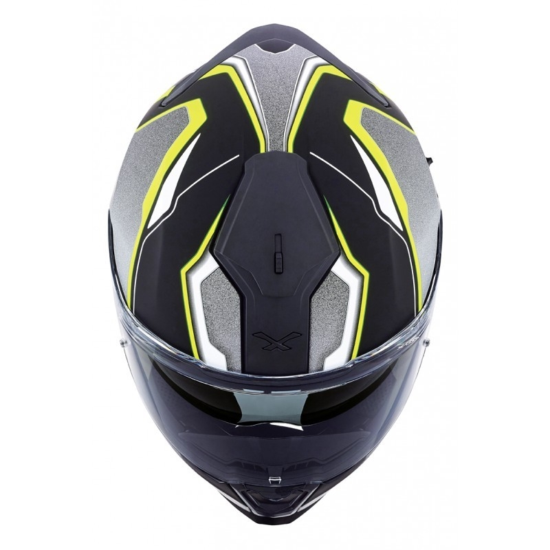 Cască de motocicletă Nexx SX 100 Blast negru-gri-fluo galben lichidare
