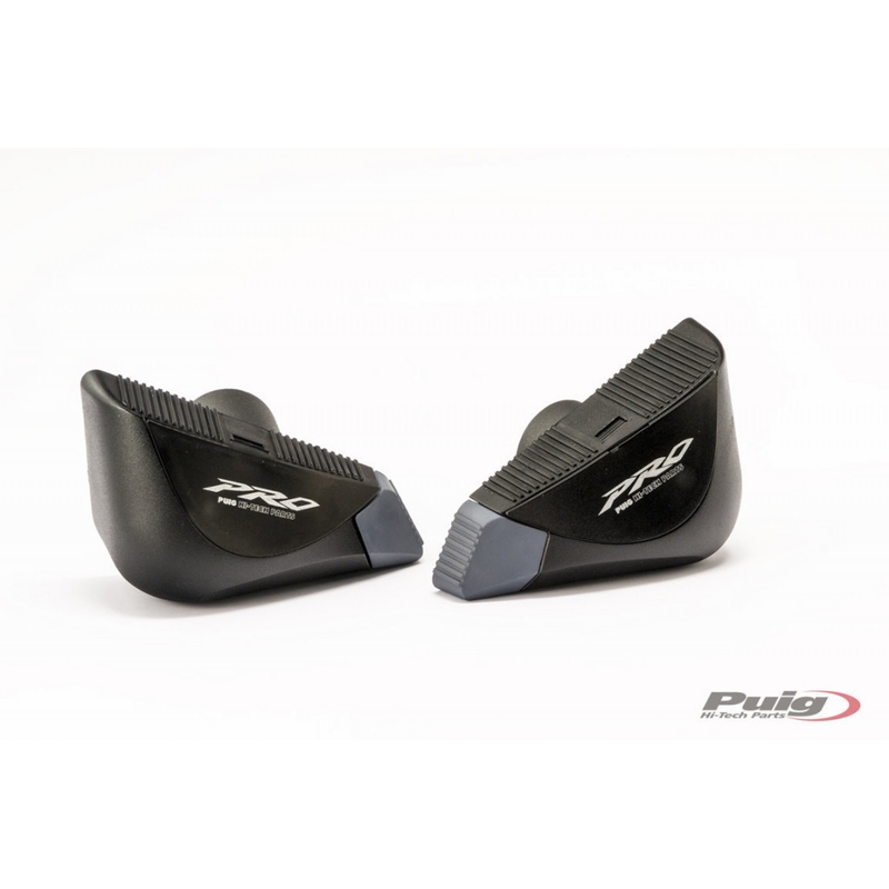 Frame sliders PUIG PRO black with grey rubber
