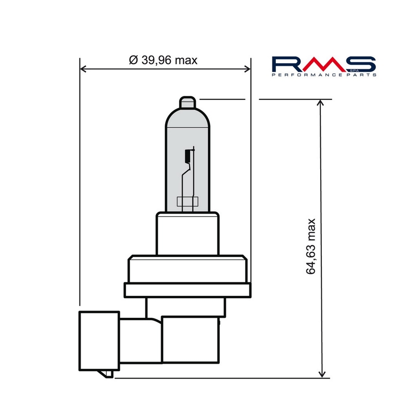 Bec RMS 12V 55W, H11 Alb