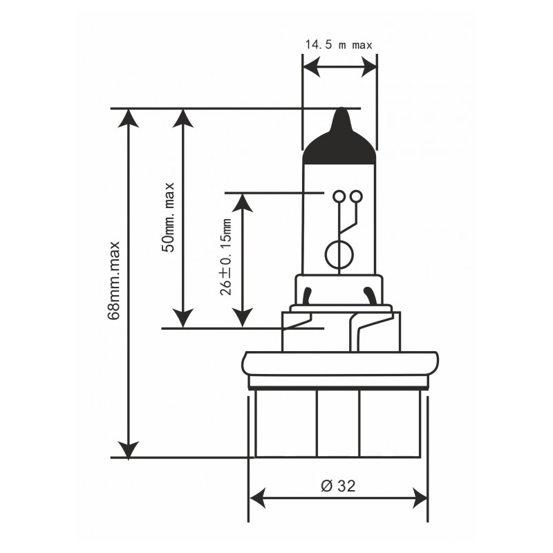 Bec RMS 12V 35/30W, HS5 Alb