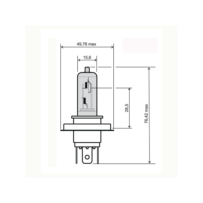 Bec RMS FLOSSER Albastru hs1 12V 35/35W