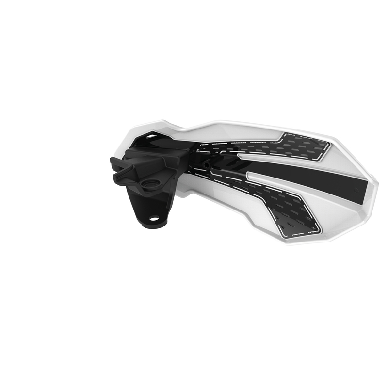 Handguard POLISPORT MX FLOW with mounting system alb/negru