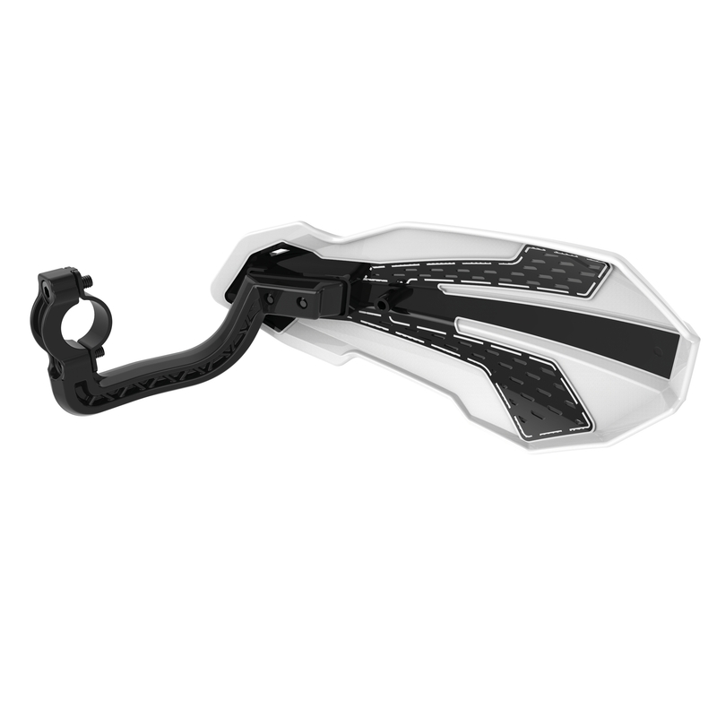 Handguard POLISPORT MX FLOW with mounting system alb/negru