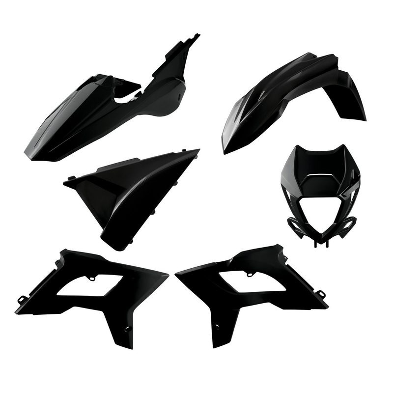 Kit plastice POLISPORT restyling Negru