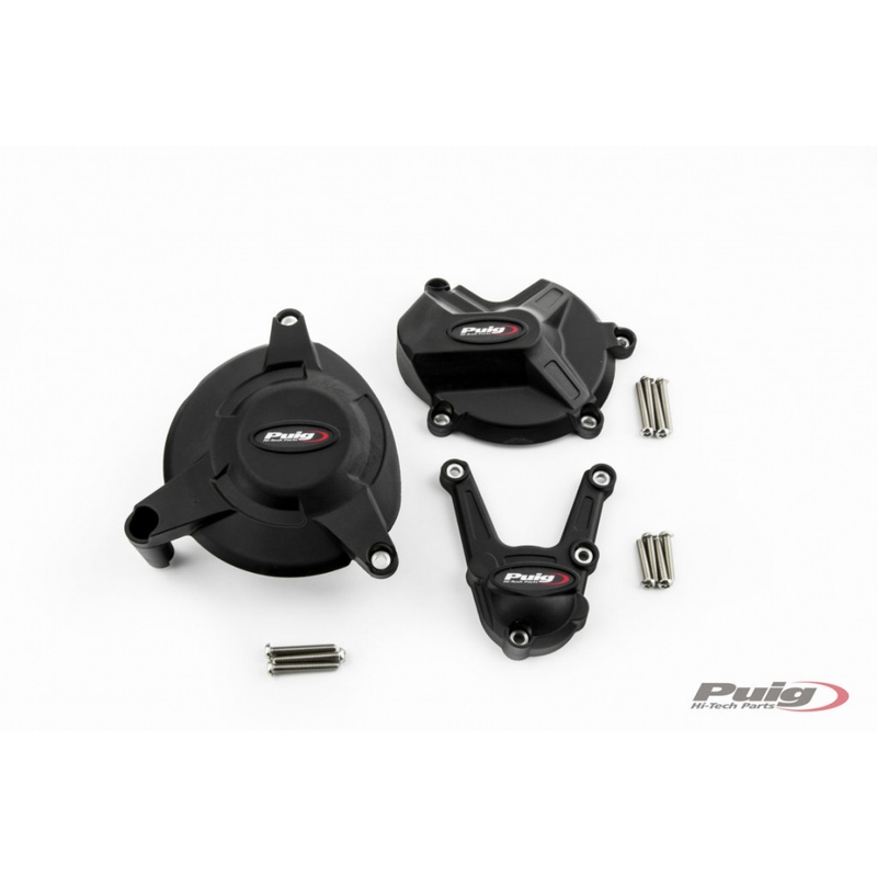 Engine protective covers PUIG Negru included right, left and alternator caps
