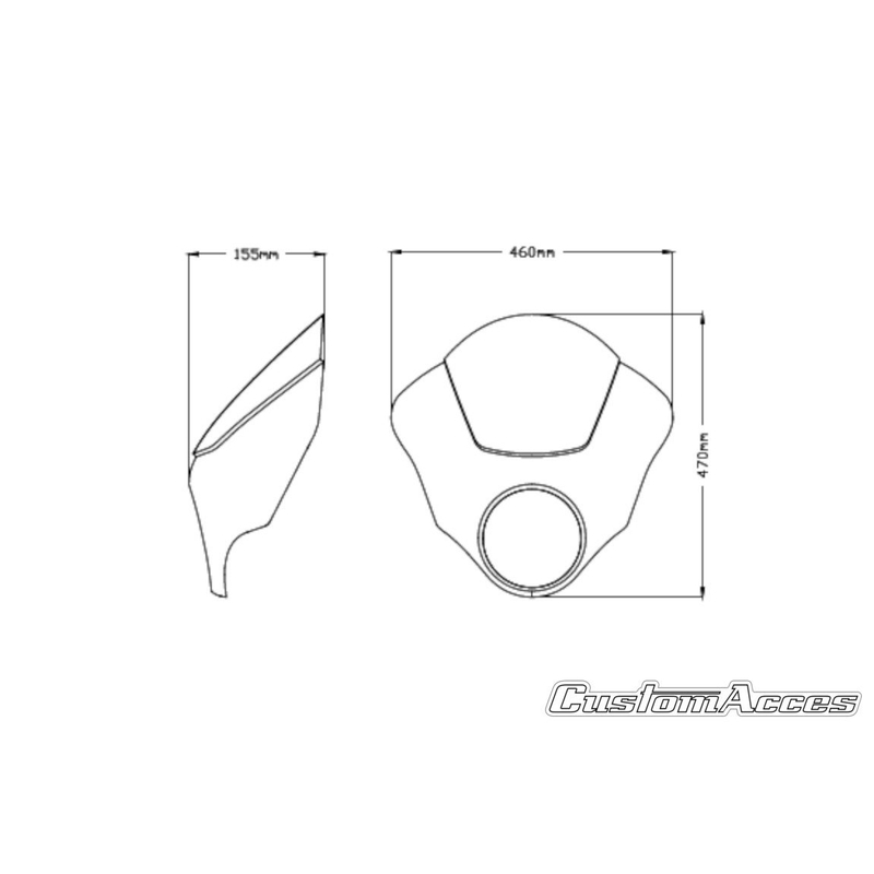 Semifairing PUIG DARK NIGHT dark smoke pentru HARLEY DAVIDSON XL 883 Sportster 2009-2020