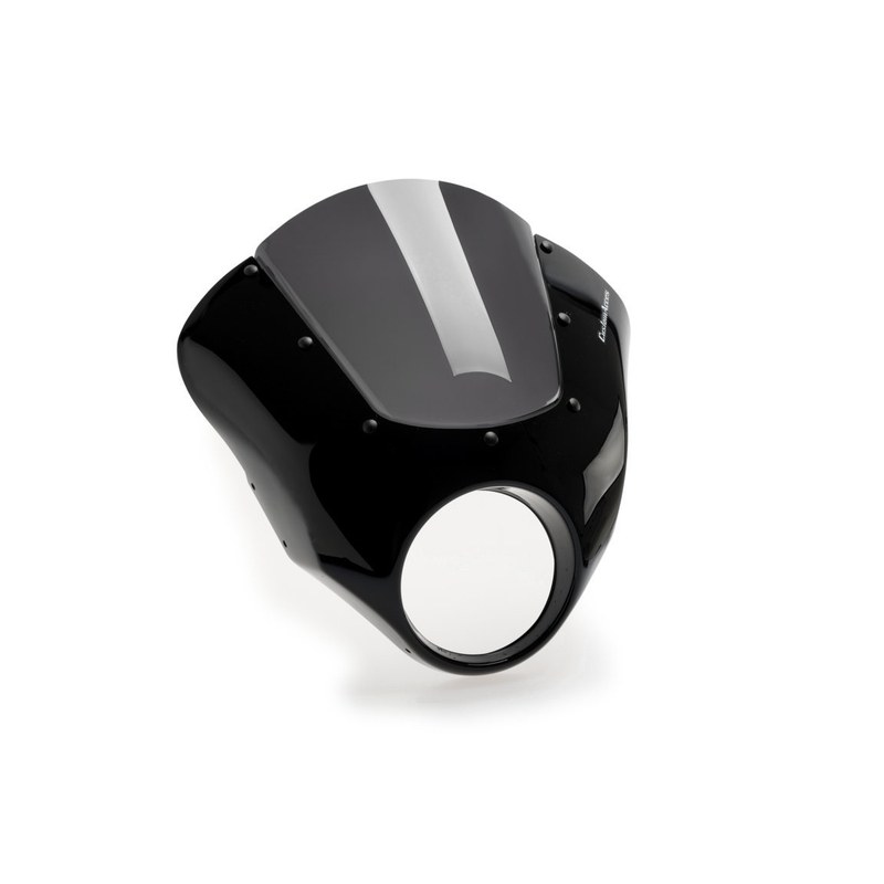 Semifairing PUIG DARK NIGHT dark smoke pentru HARLEY DAVIDSON FXDBI 1450 Dyna Street Bob 2006-2007, HARLEY DAVIDSON FXDB 1584 Dyna Street Bob 2007-2017