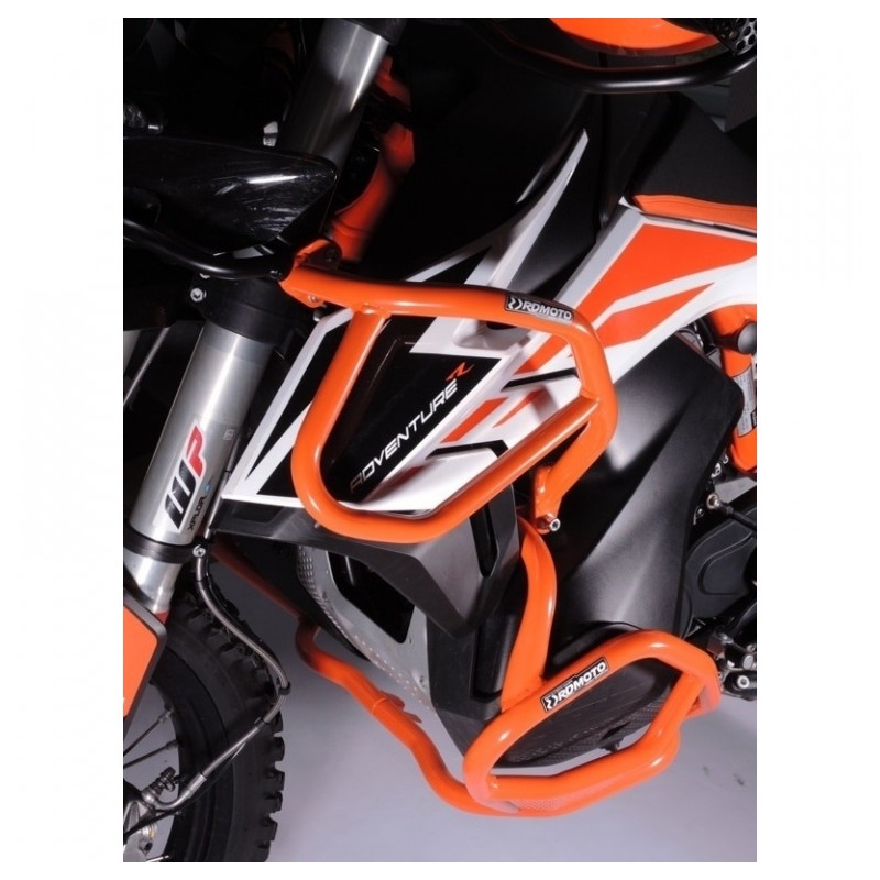 Engine guards RDMOTO portocaliu upper + lower