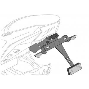 Adjustable license support PUIG 20715N Negru