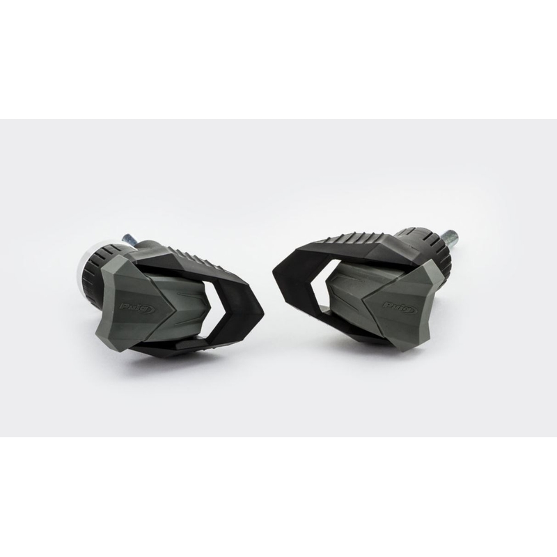 Frame sliders PUIG R19 Negru black with grey rubber