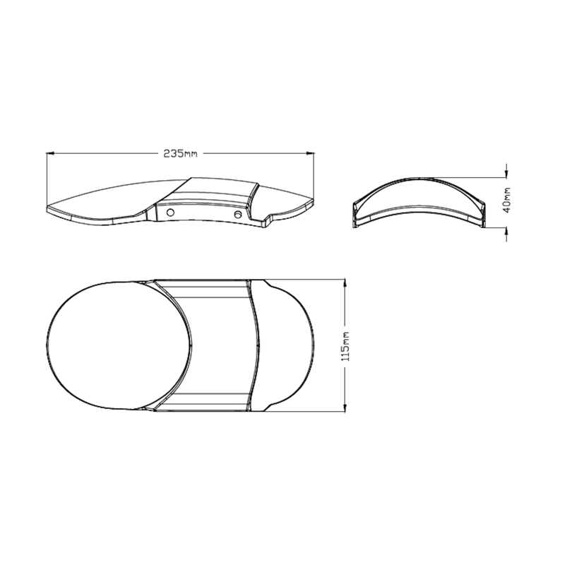 Aripa fata PUIG of aluminium sheet Negru