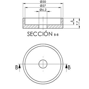 Mirror adaptor PUIG 3159N Negru bar end