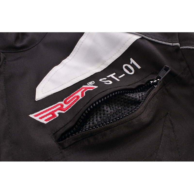 Jacheta de motociclete RSA ST-01 negru și alb výprodej lichidare