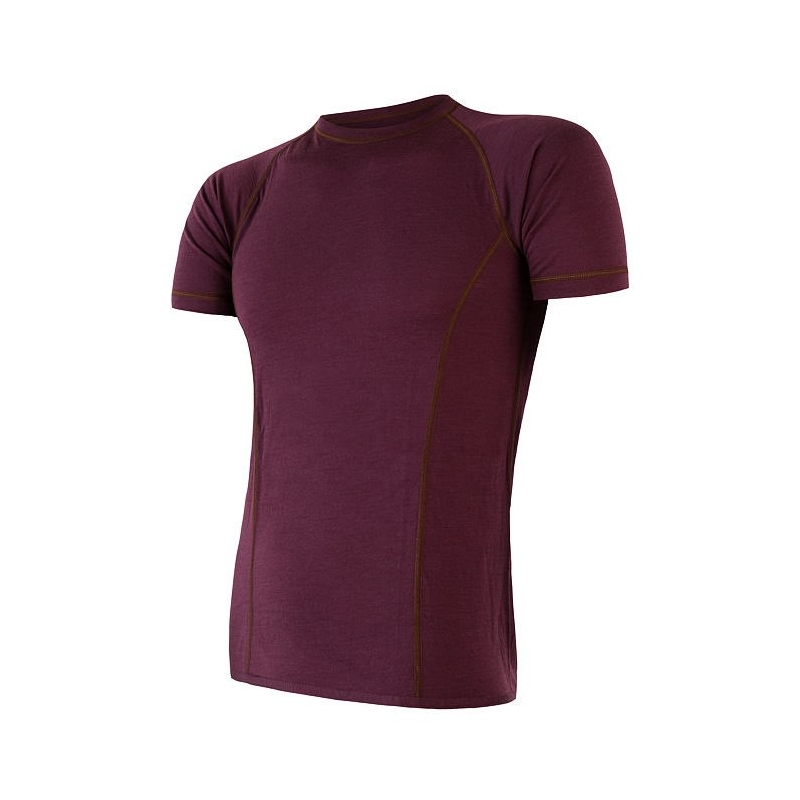 Mens T-shirt Sensor Merino Air burgundy burgundy lichidare