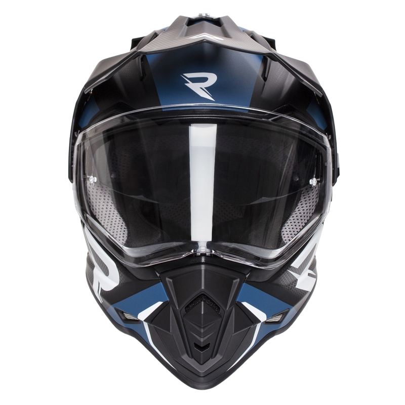 Cască moto enduro Street Racer Tracker negru-albastru