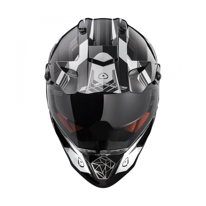 Cască de enduro LS2 MX436 Pioneer Trigger negru-alb-titaniu