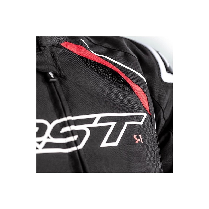 Jachetă pentru motociclete RST S-1 CE negru-roșu-alb lichidare