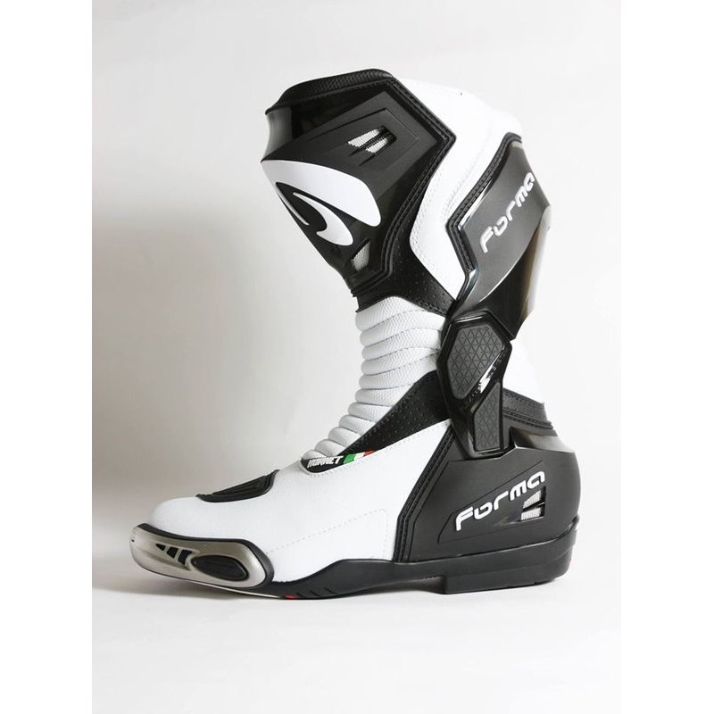Forma Hornet cizme de motocicletă alb-negru și negru