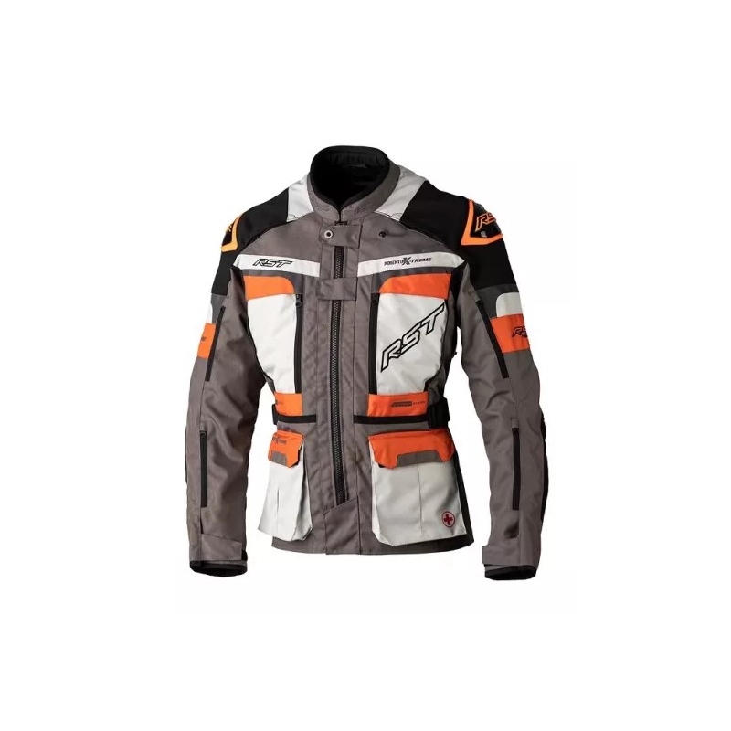 Geacă de motocicletă RST Pro Series Adventure-Xtreme CE negru-gri-argintiu-portocaliu