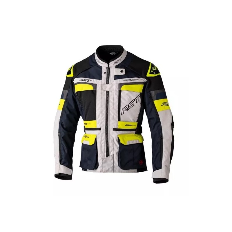 Jachetă pentru motociclete RST Pro Series Adventure-Xtreme CE argintiu-albastru-galben lichidare