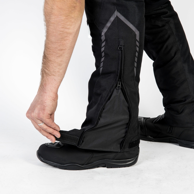 Ozone Flow Pantaloni moto cropped negri Ozone Flow lichidare