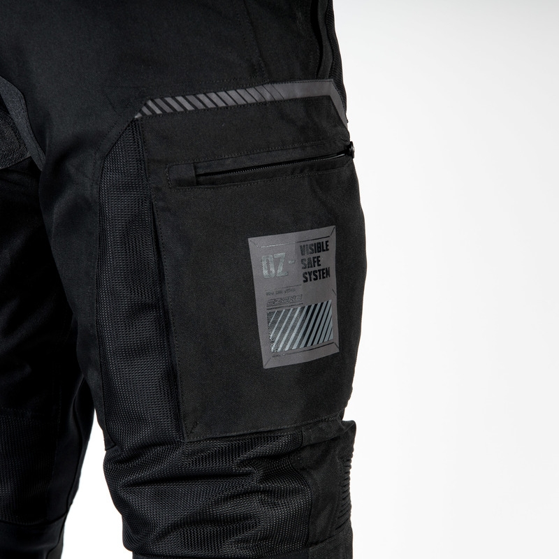 Ozone Flow Pantaloni moto cropped negri Ozone Flow lichidare