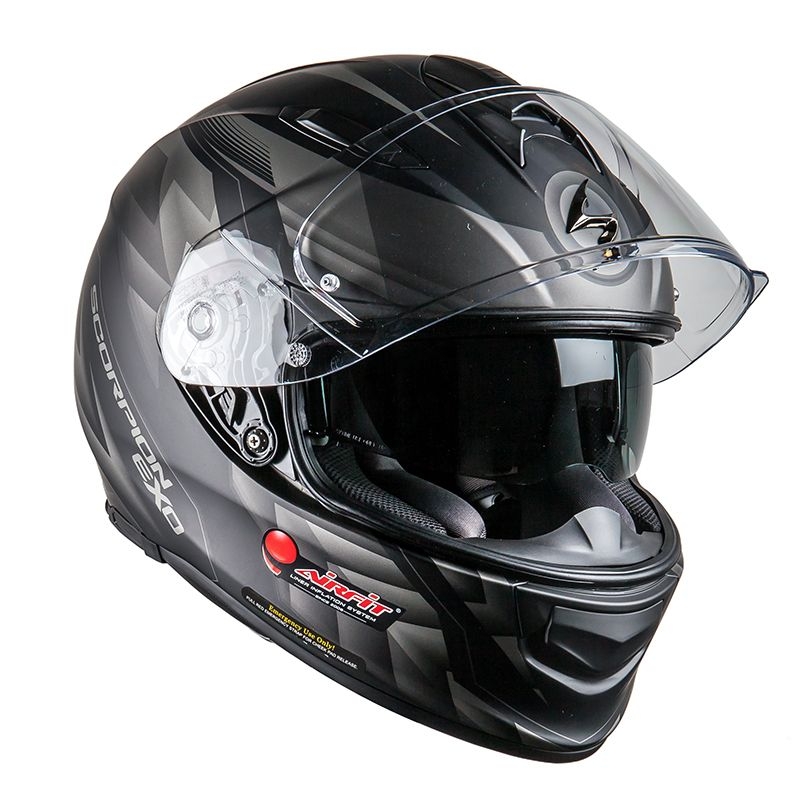 Moto casca integrală Scorpion EXO-510 Air Scale negru-argintiu lichidare