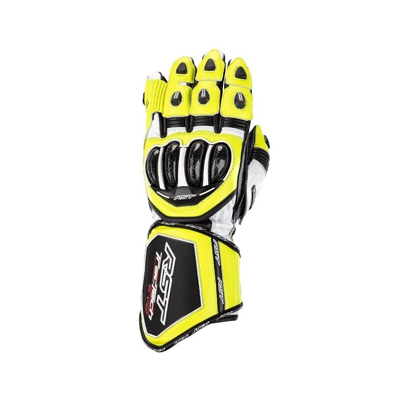 Mănuși pentru motociclete RST Tractech Evo 4 CE negru-alb-alb-galben-fluo lichidare
