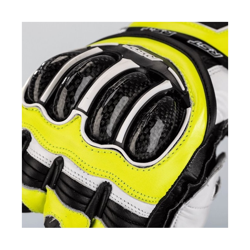 Mănuși pentru motociclete RST Tractech Evo 4 CE negru-alb-alb-galben-fluo lichidare