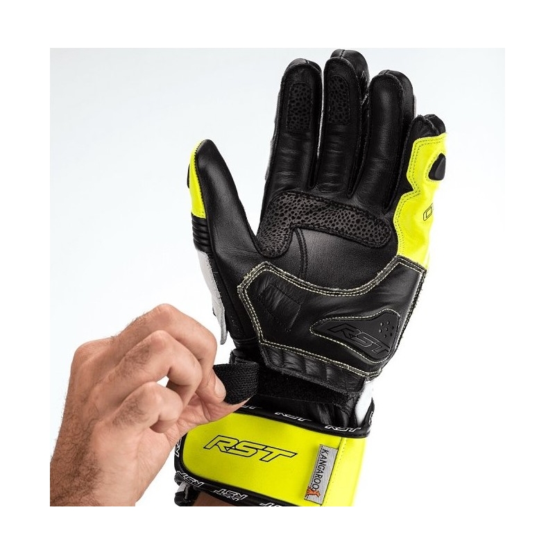 Mănuși pentru motociclete RST Tractech Evo 4 CE negru-alb-alb-galben-fluo lichidare
