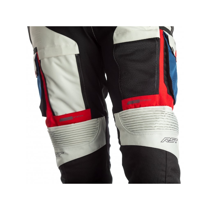 RST Pro Series Adventure-X CE negru-argintiu-albastru-roșu pantaloni pentru motociclete RST Pro Series Adventure-X CE negru-argintiu-albastru-roșu lichidare