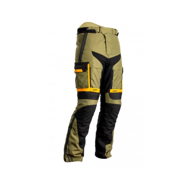 RST Pro Series Adventure-X CE negru-verde-portocaliu pantaloni de motocicletă RST Pro Series Adventure-X CE negru-verde-portocaliu lichidare